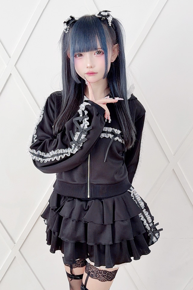 通販先行販売】【Princess Melody】りぼん×レーステープラインパーカー