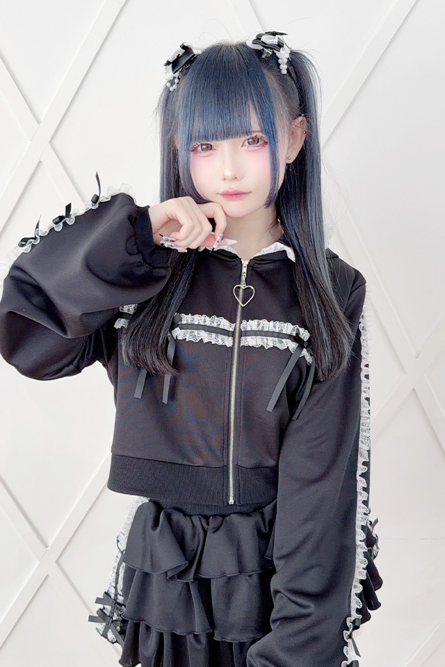 通販先行販売】【Princess Melody】りぼん×レーステープラインパーカー