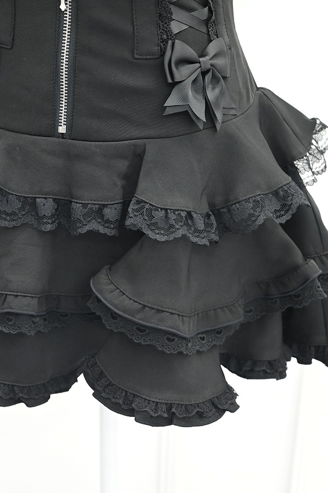 MA*RS】クロスZIPレースアップスカパン - ブラック size-F | 地雷系