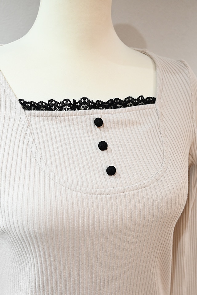 MA*RS】ギンガムチェックBIGリボンテレコトップス - ピンク size-F