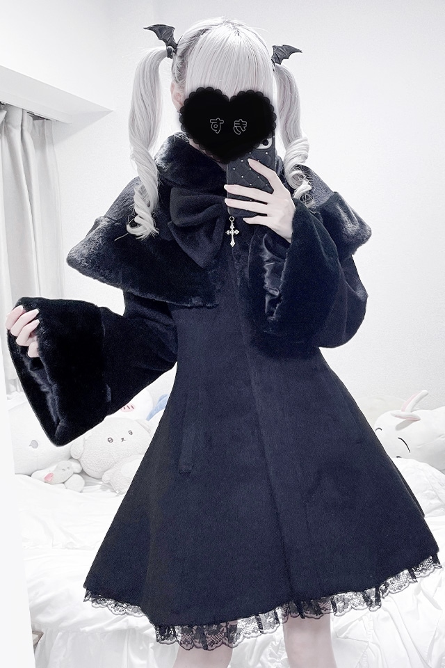 MA*RS】【TETOYちゃんコラボ】クロスリボンケープ付きコート