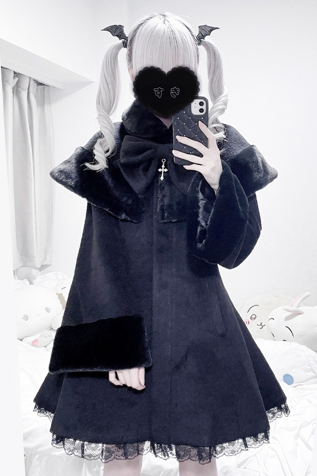 MA*RS】【TETOYちゃんコラボ】クロスリボンケープ付きコート