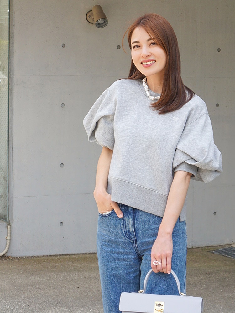 パフスリーブスウェット/gray | TOPS | Lily by Risa