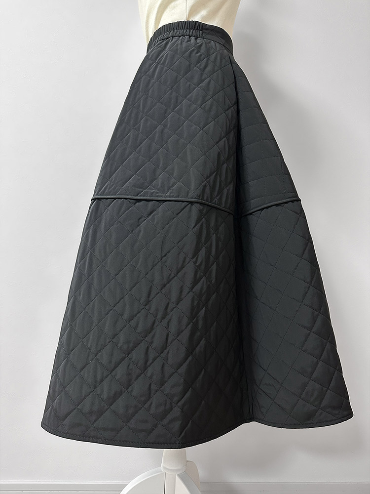 美品　Callaway ブラック キルティングスカート ボリュームキルティングスカート/black | SKIRT | Lily by Risa