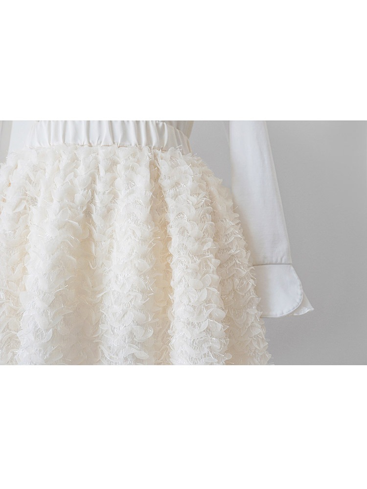 フラワーチュールボリュームスカート/white | SKIRT | Lily by Risa