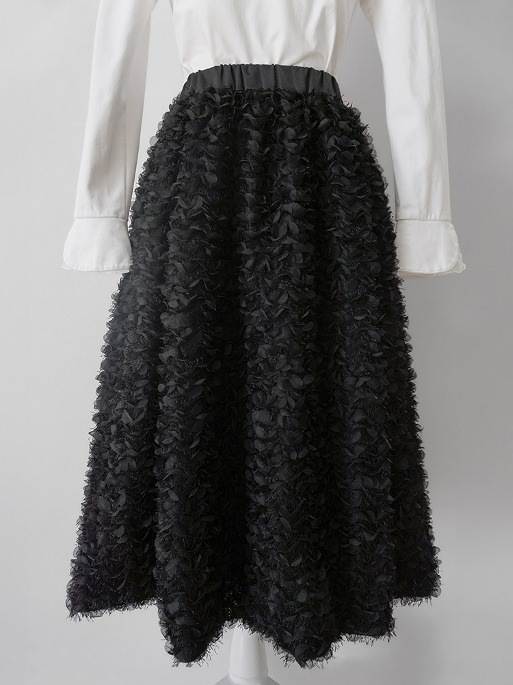 お値下げ！！！Lily by lisa フラワーチュールボリュームスカート フラワーチュールボリュームスカート/black | SKIRT | Lily by Risa