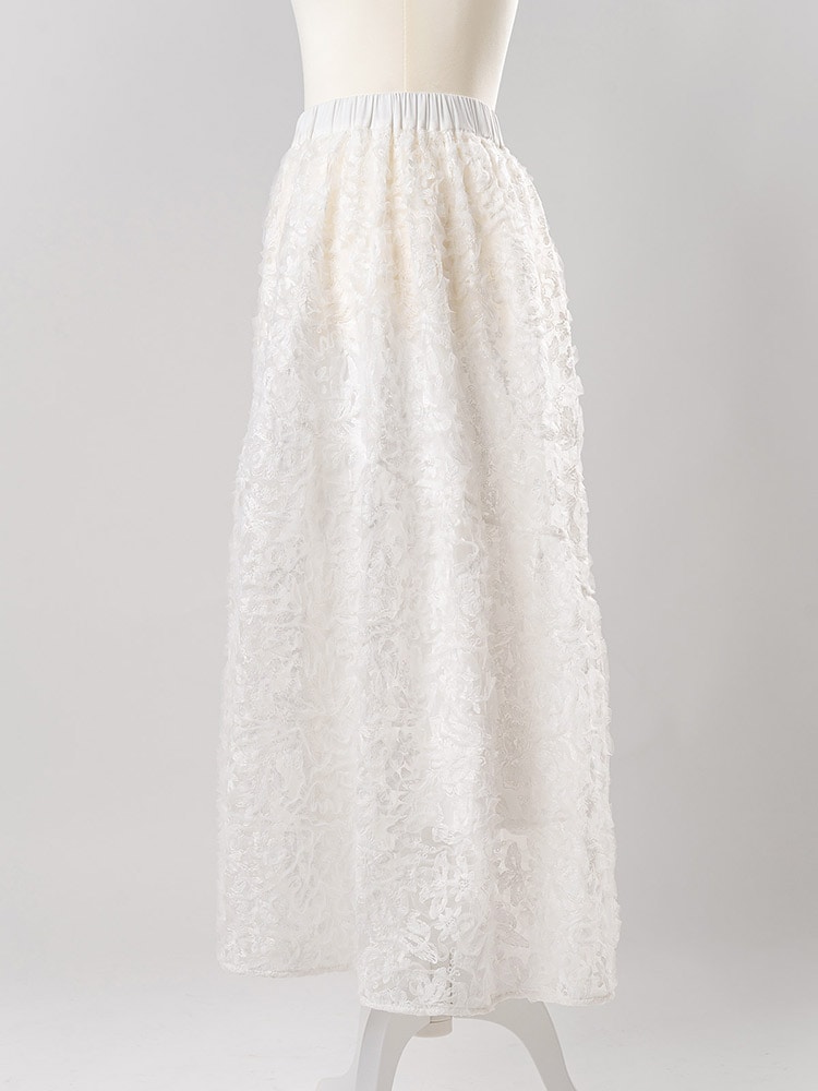 新品／Deuxieme Classe Lily sof リブスカート　ホワイト Deuxieme Classe（ドゥーズィエムクラス）の「《予約》追加 リブ