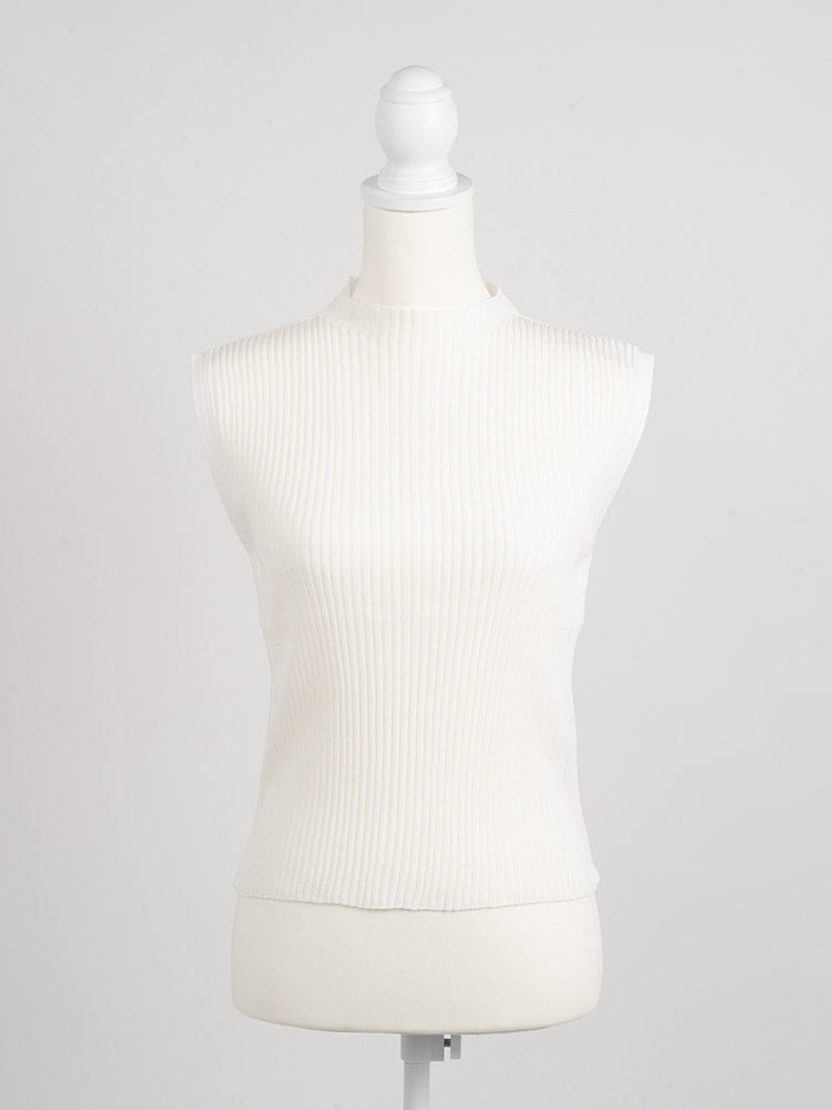 専用⭐︎ tamaki niime ノースリーブニット ホワイト リブノースリーブニット/white | TOPS | Lily by Risa