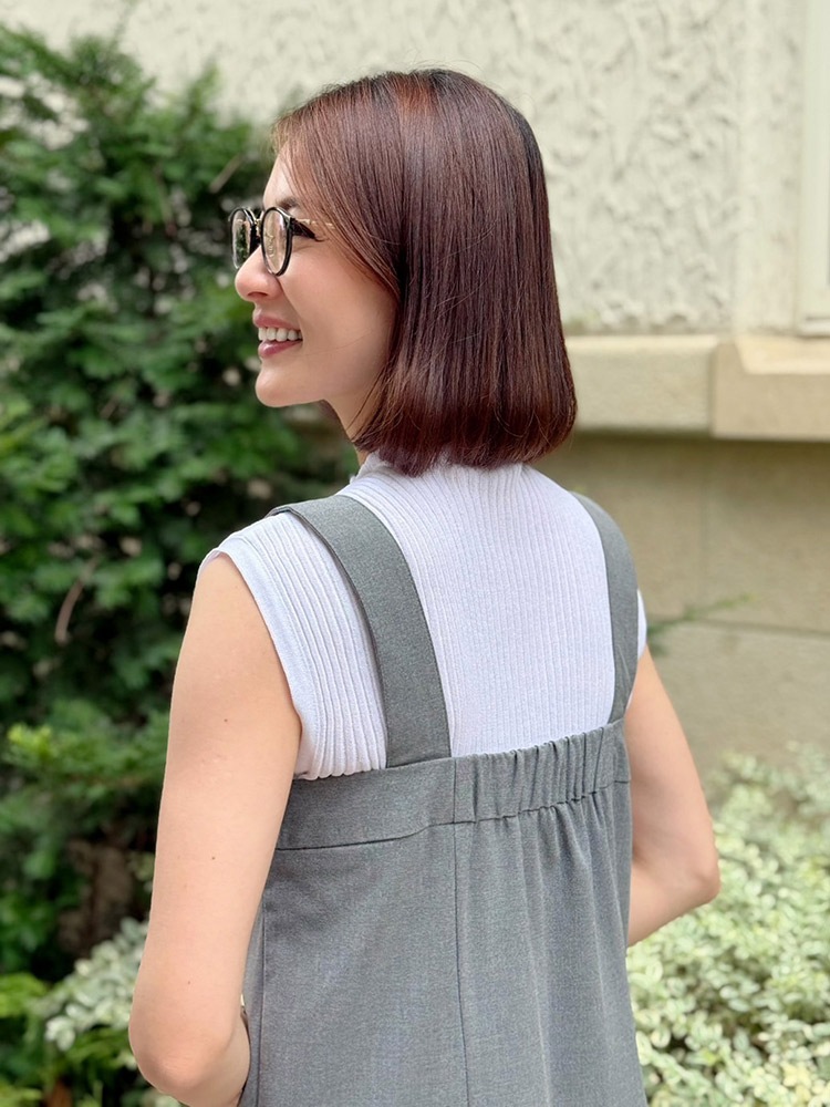 リブノースリーブニット/white | TOPS | Lily by Risa