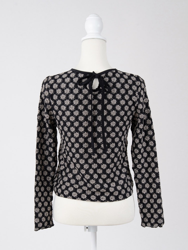 シアーフラワートップス/black | TOPS | Lily by Risa