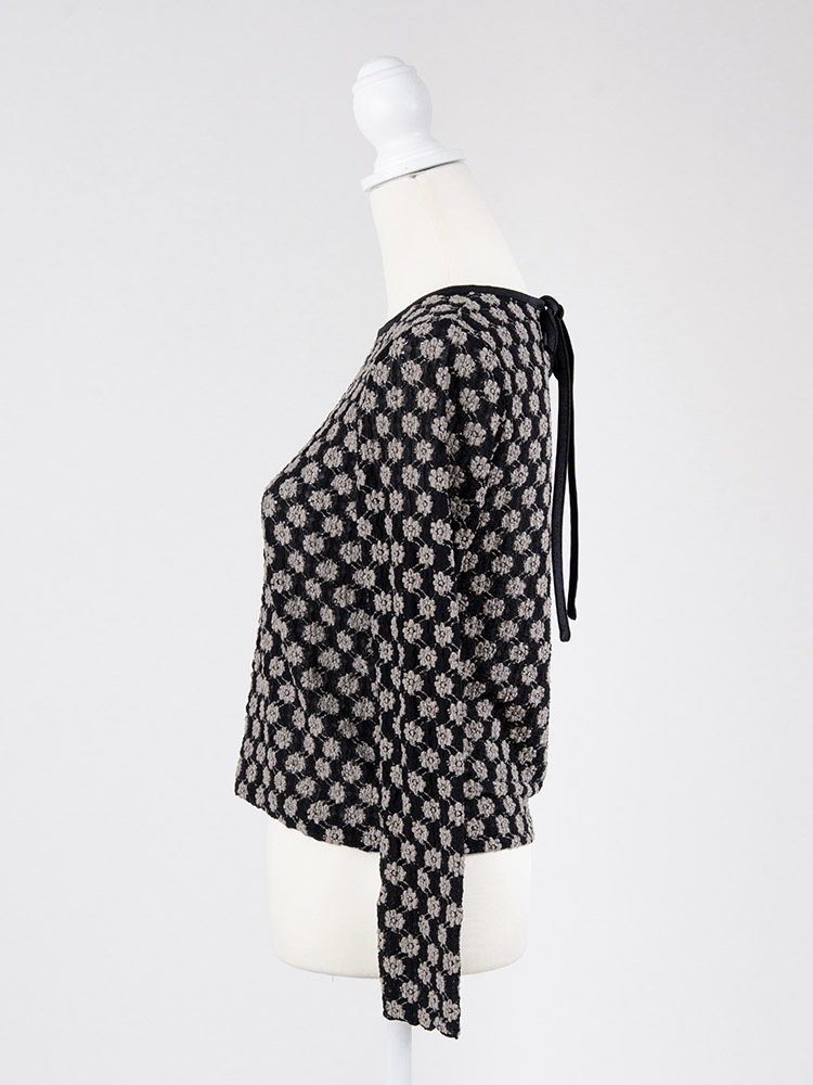 シアーフラワートップス/black | TOPS | Lily by Risa