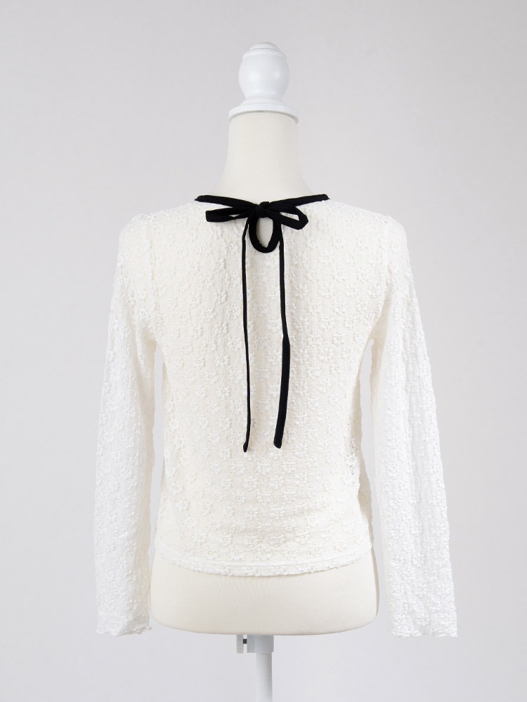 シアーフラワートップス/white | TOPS | Lily by Risa