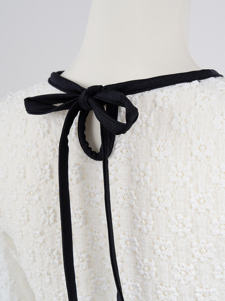 シアーフラワートップス/white | TOPS | Lily by Risa