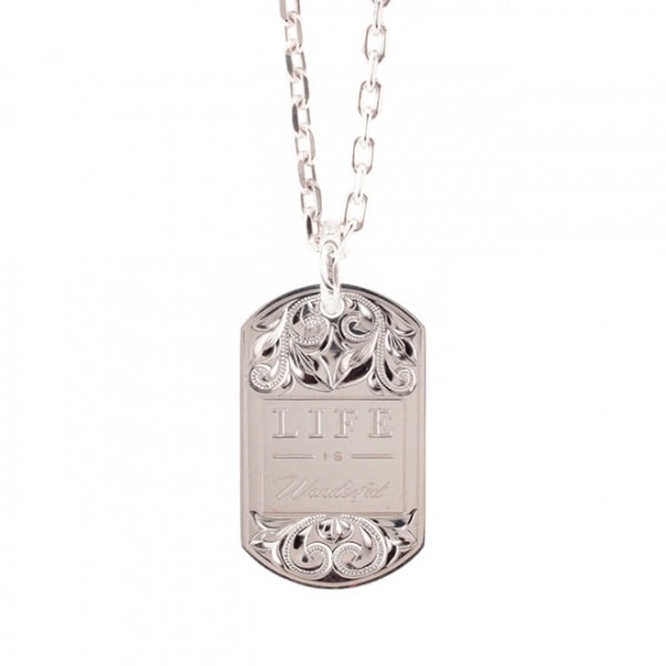 Dog Tag Pendant-Life is wonderful �ϥ磻���󥸥奨�꡼ �ɥå������ͥå��쥹 �ڥ����ȥȥå�