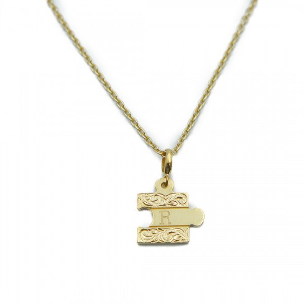Initial Puzzle Necklace/K18 gold �ϥ磻���󥸥奨�꡼���ѥ���ԡ��� 18K