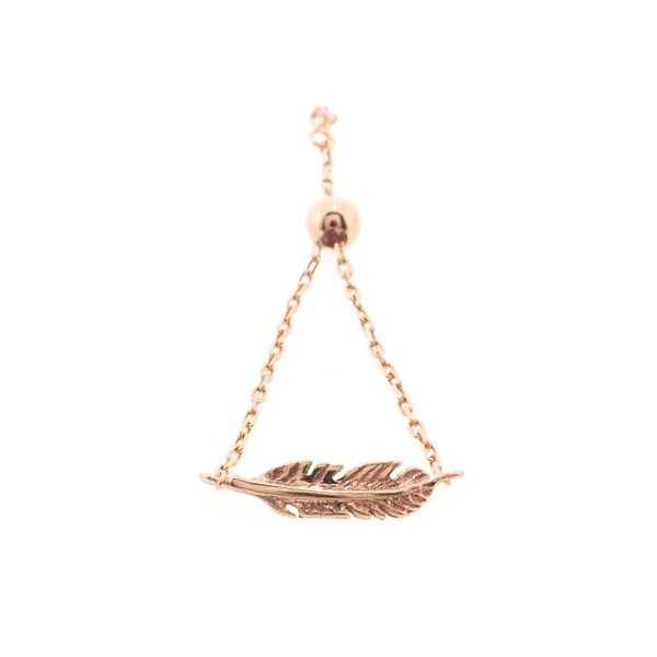 Leap Feather Chain Ring K10PG