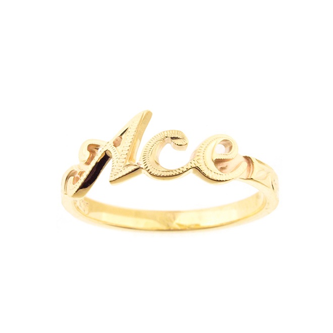 Grateful Name Ring K18YG���ϥ磻���󥸥奨�꡼ �͡����� ����