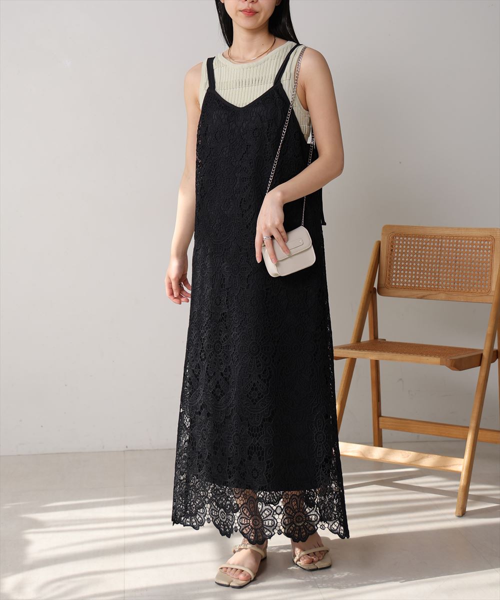 Bab/バブ | シックなレース☆レースバックリボンキャミ