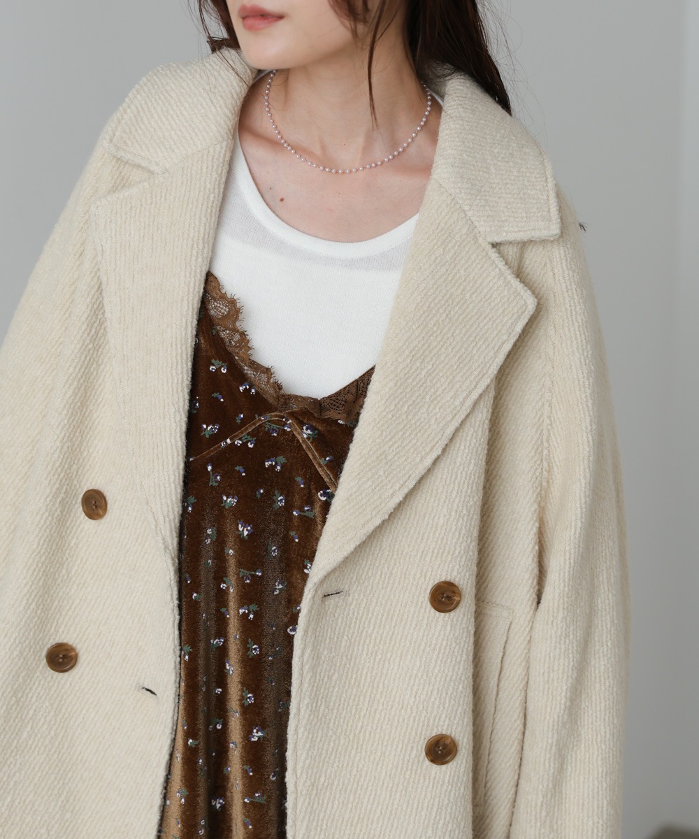 Bab/バブ|スリーブデザインハーフ丈コート【5540162】【仕入れ・卸