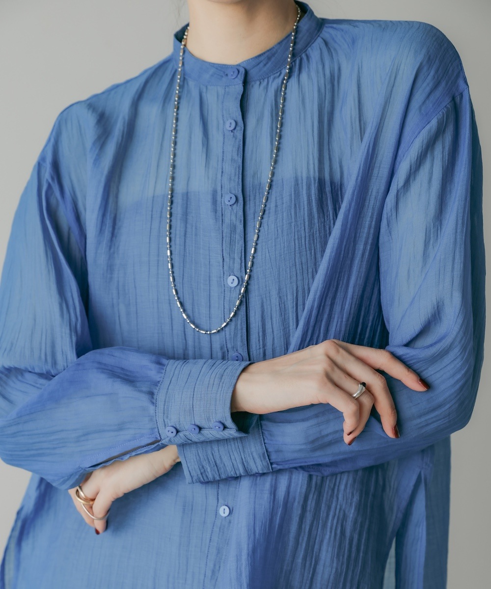 ΨシエルΨページ ル シェル ブルー - LE CIEL BLEU | Leno-cloth Stripe | RESTIR