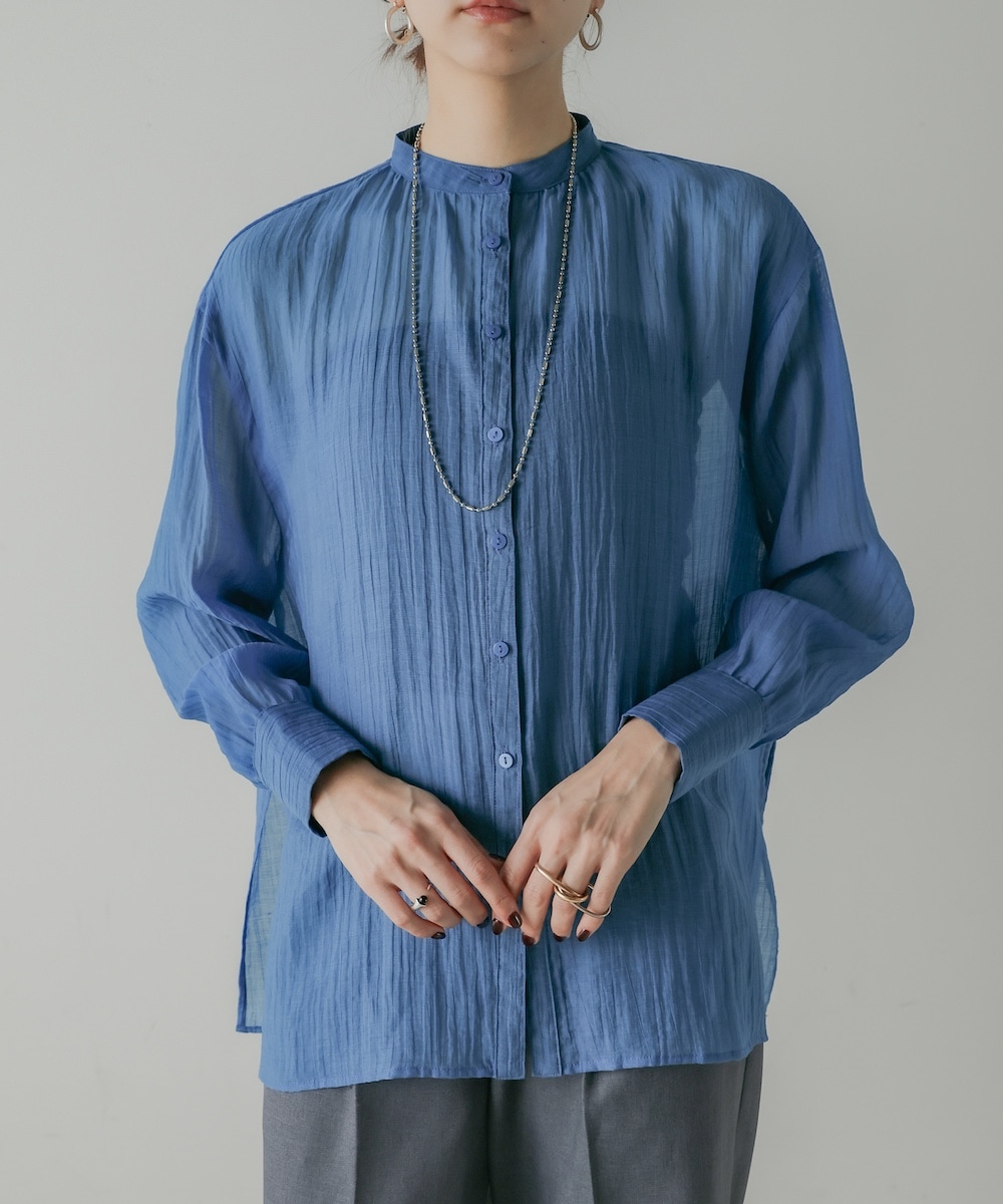 レイチェルページ CIEL'AIR/シエルエアー |BACK CROSS SHEER SHIRT(ﾊﾞｯｸｸﾛｽｼｱｰｼｬﾂ