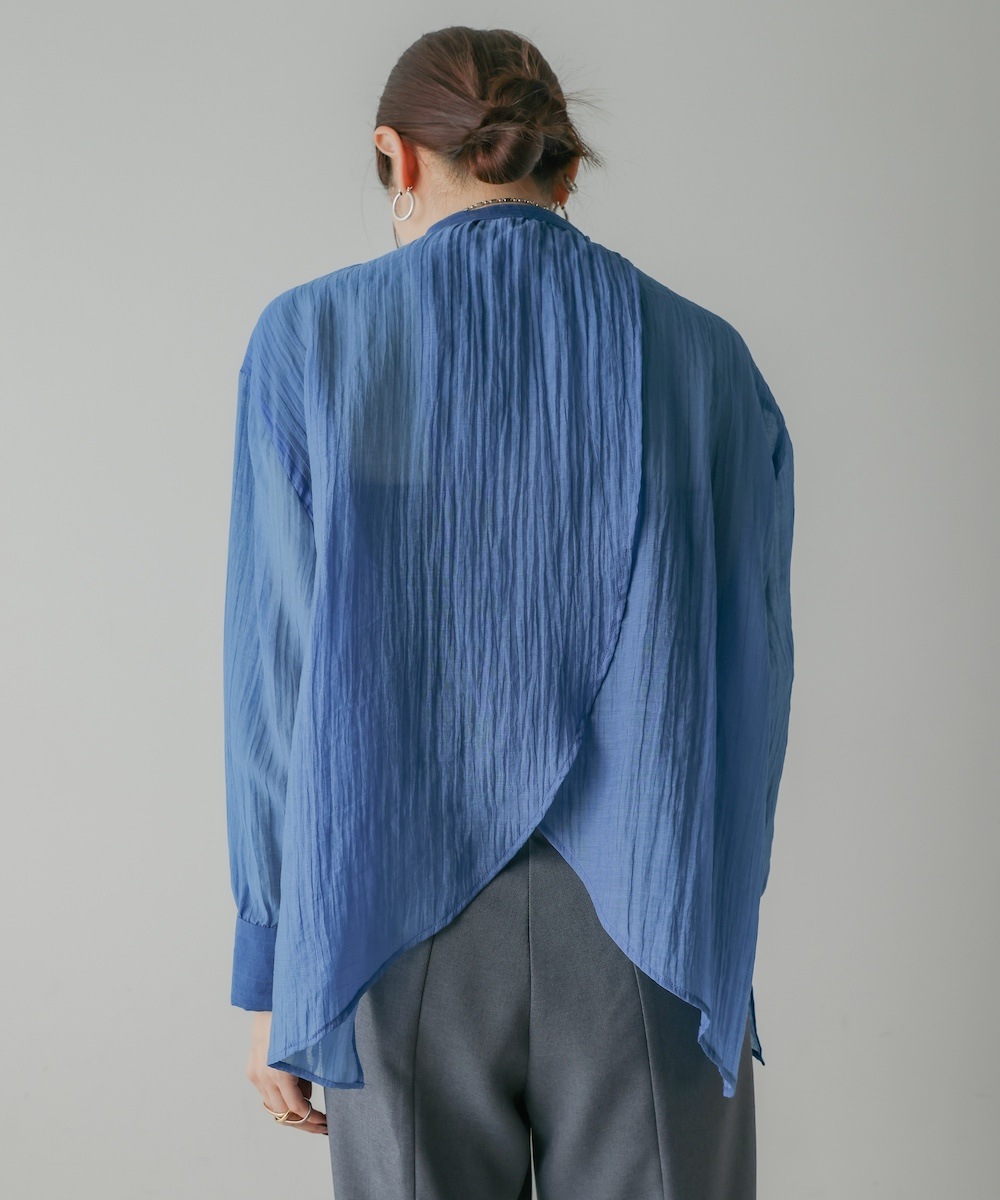 Ciel☆シェルページ CIEL'AIR/シエルエアー |BACK CROSS SHEER SHIRT(ﾊﾞｯｸｸﾛｽｼｱｰｼｬﾂ