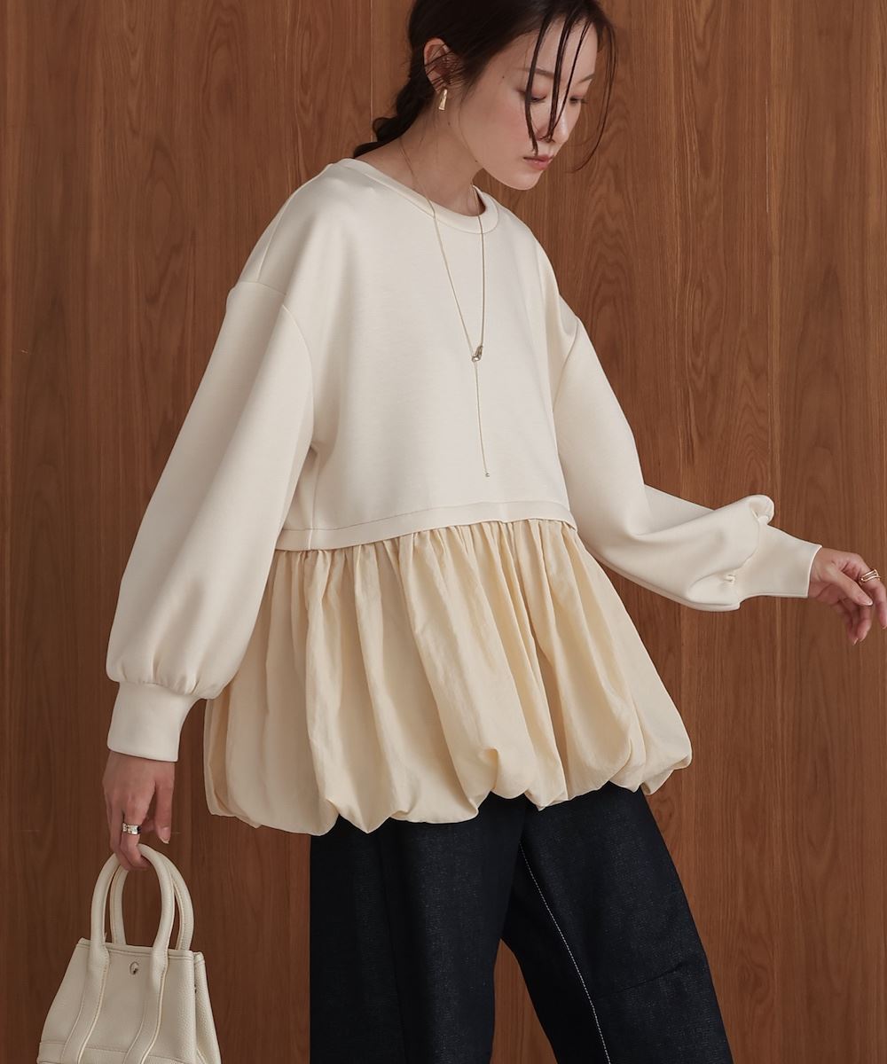 Bab/バブ | 裾バルーンペプラムトップス【5510022】【仕入れ・卸