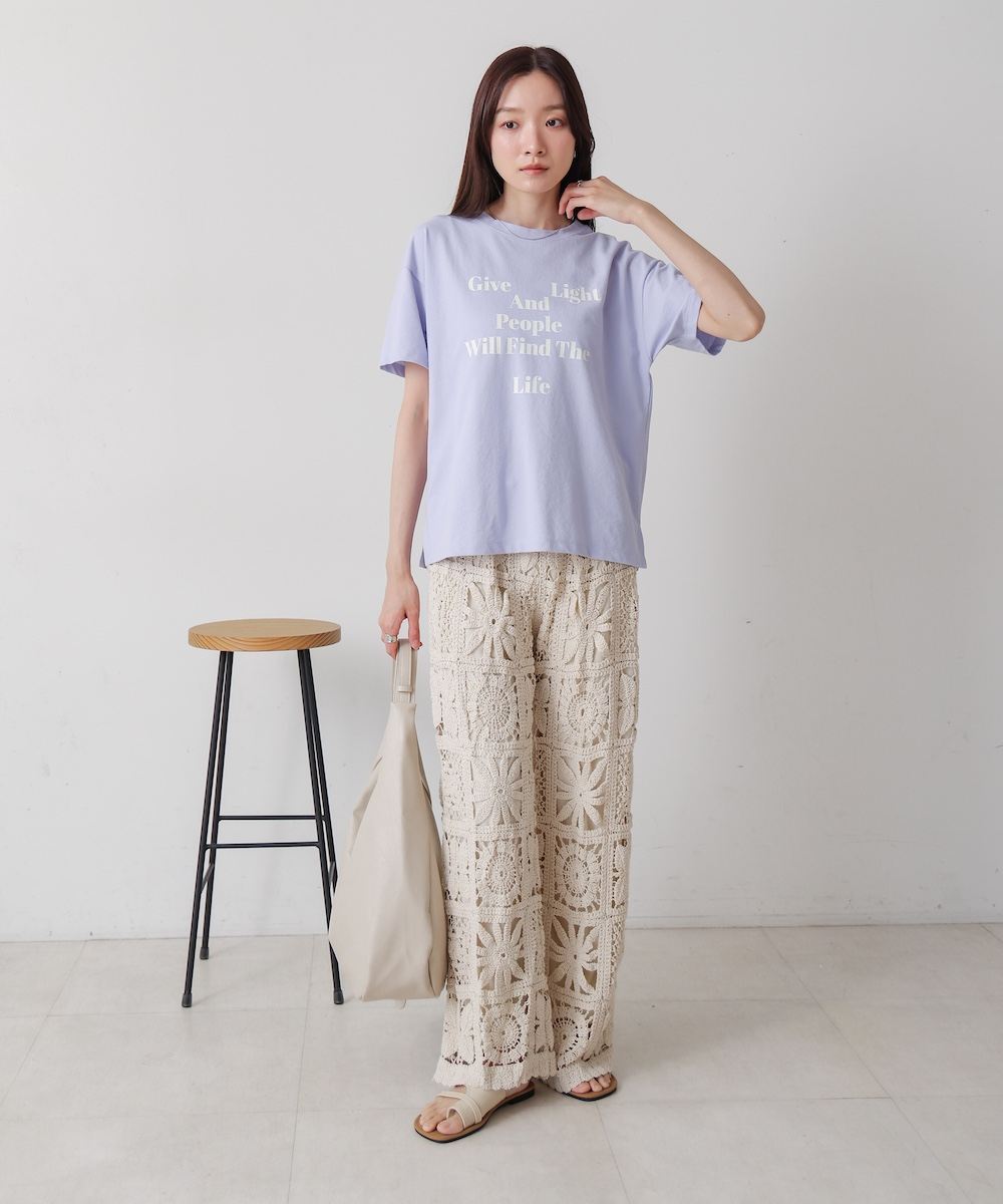 Bab/バブ | 【S・Mサイズ展開】クロシェニットパンツ【5510232