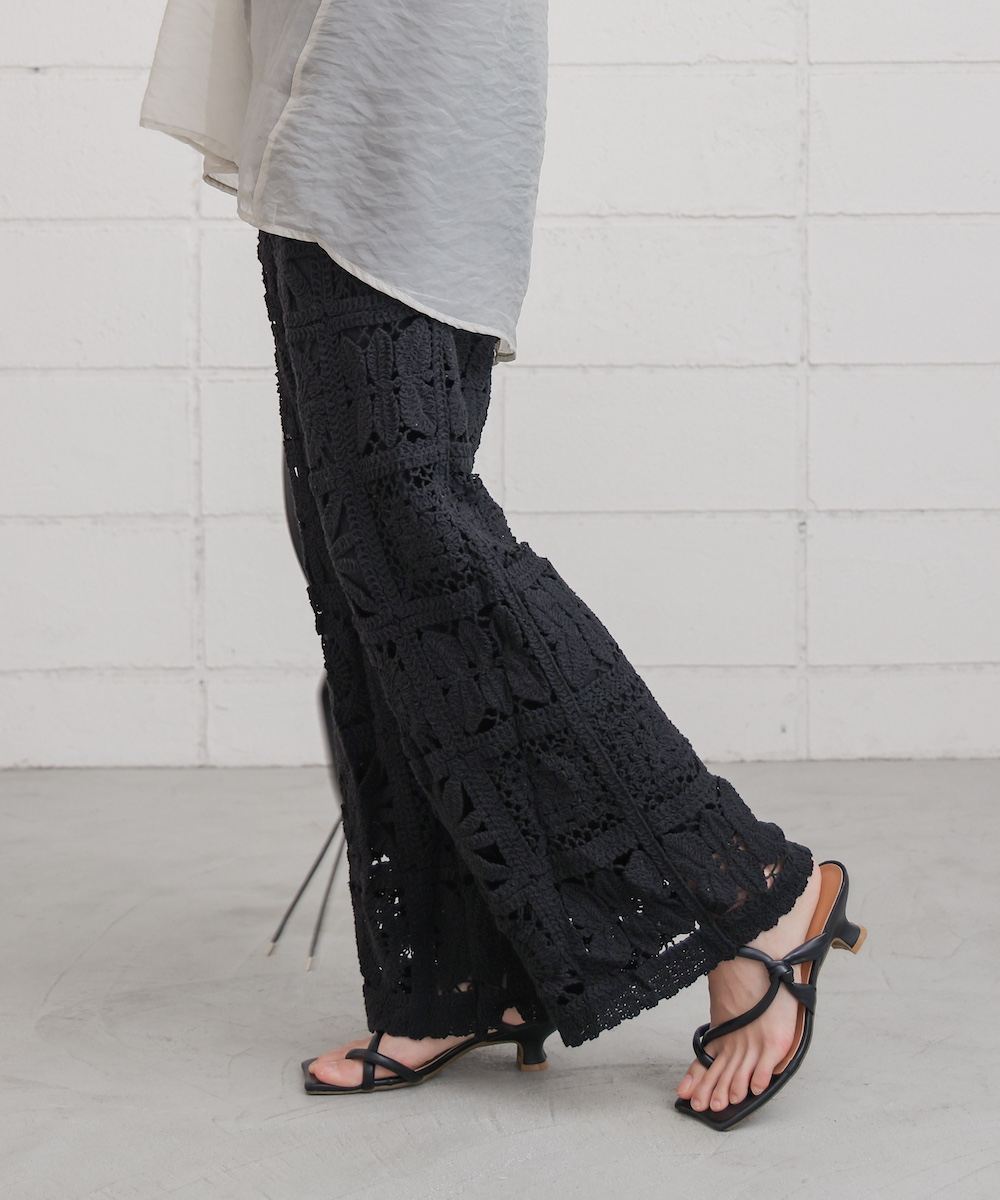 Bab/バブ | 【S・Mサイズ展開】クロシェニットパンツ【5510232