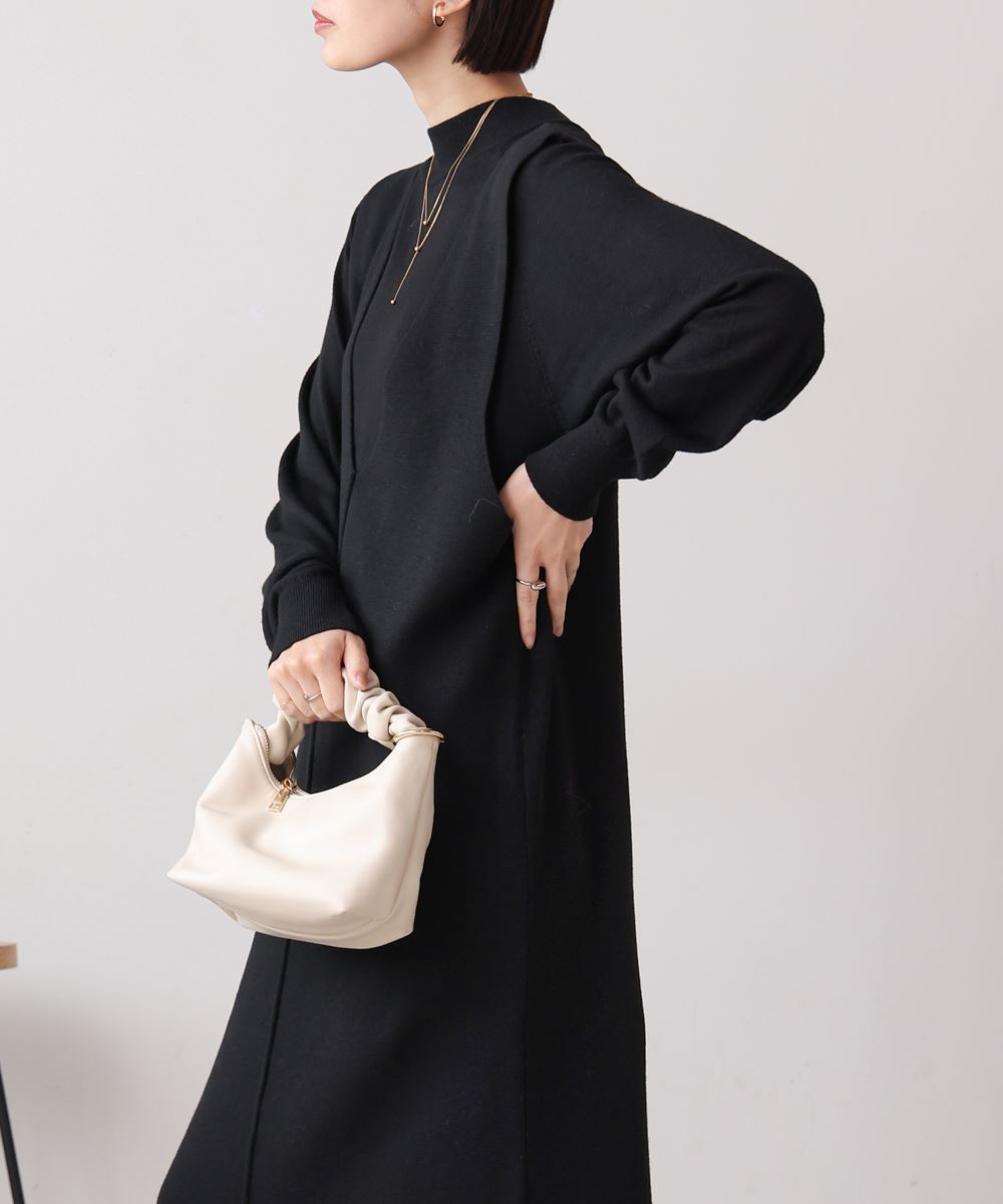 Bou Jeloud/ブージュルード | 毛混ハイネックセットワンピース