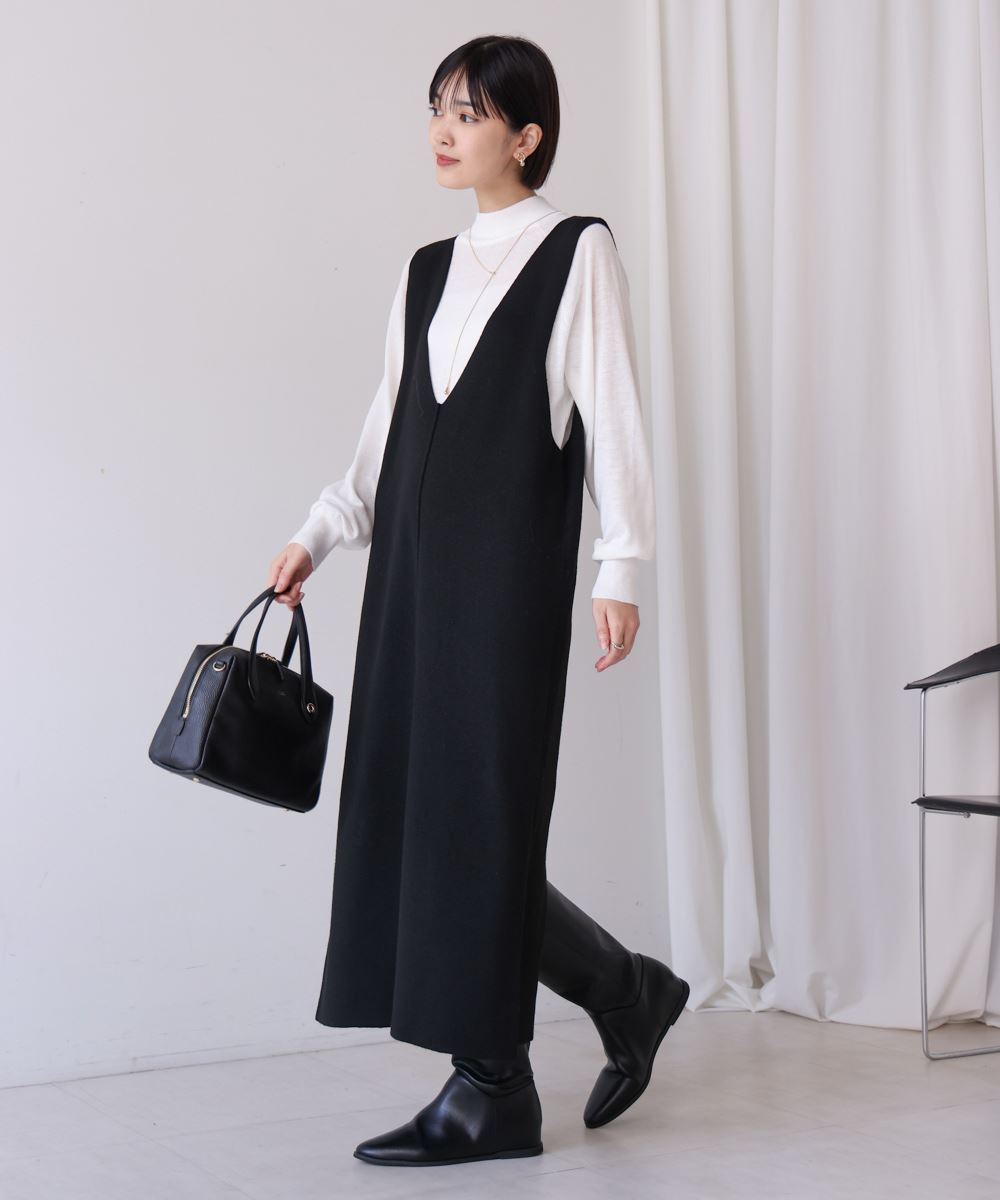 Bou Jeloud/ブージュルード | 毛混ハイネックセットワンピース