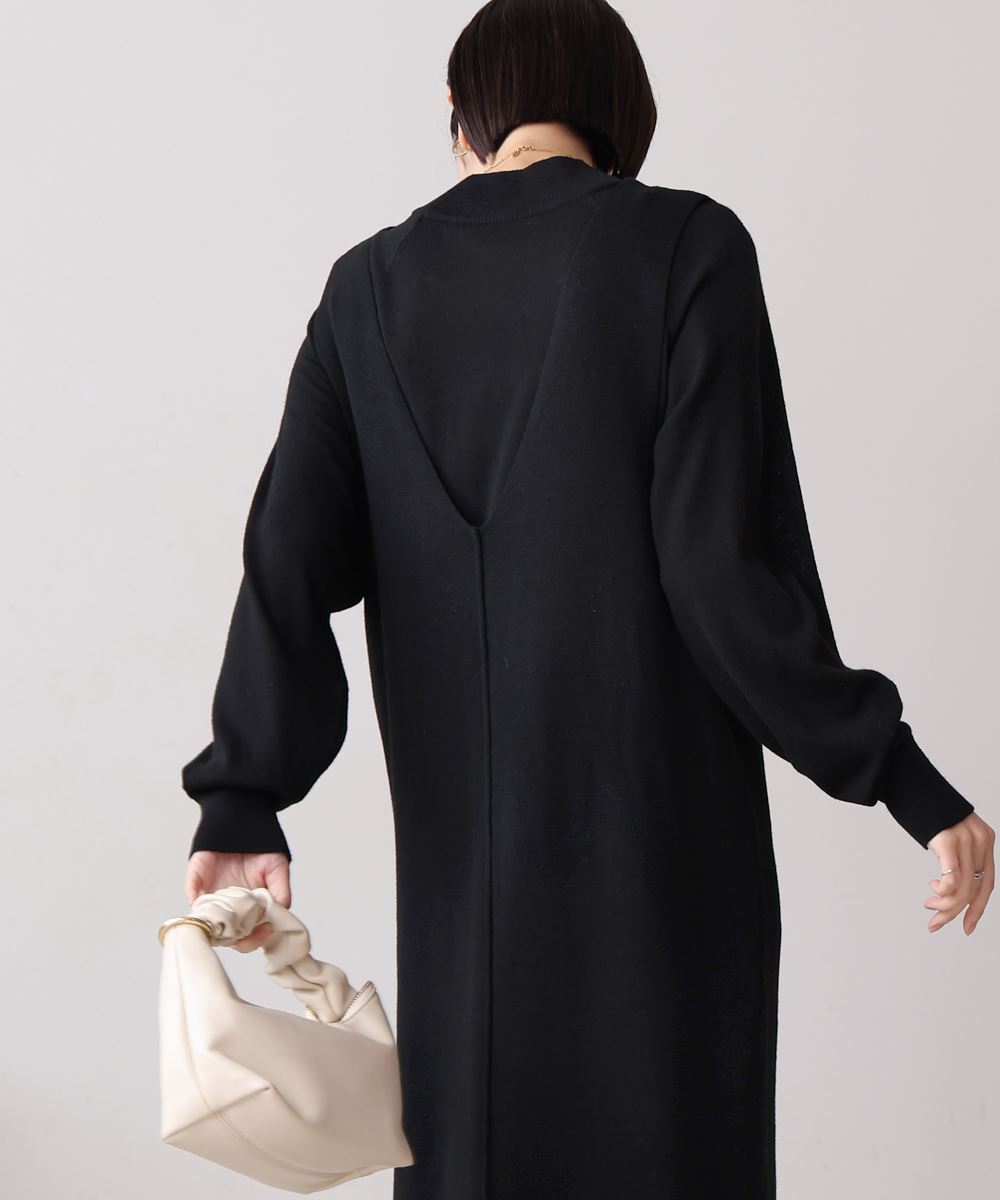 Bou Jeloud/ブージュルード | 毛混ハイネックセットワンピース