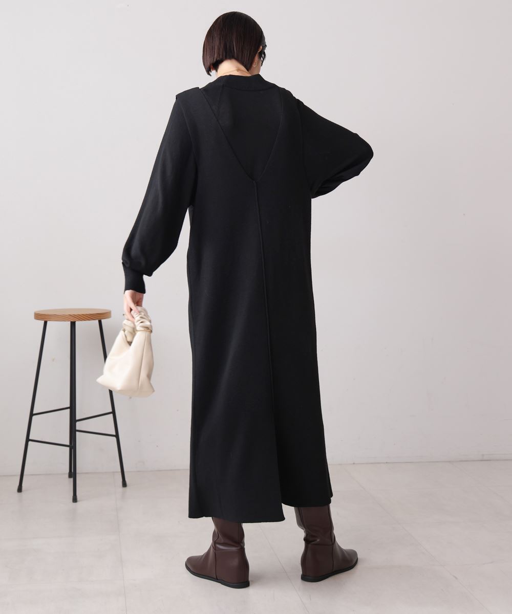 Bou Jeloud/ブージュルード | 毛混ハイネックセットワンピース