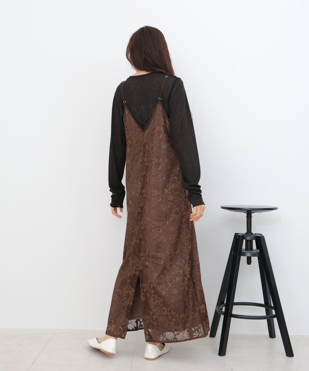 Bab/バブ|フラワーレースIラインキャミワンピース【5530142】【仕入れ