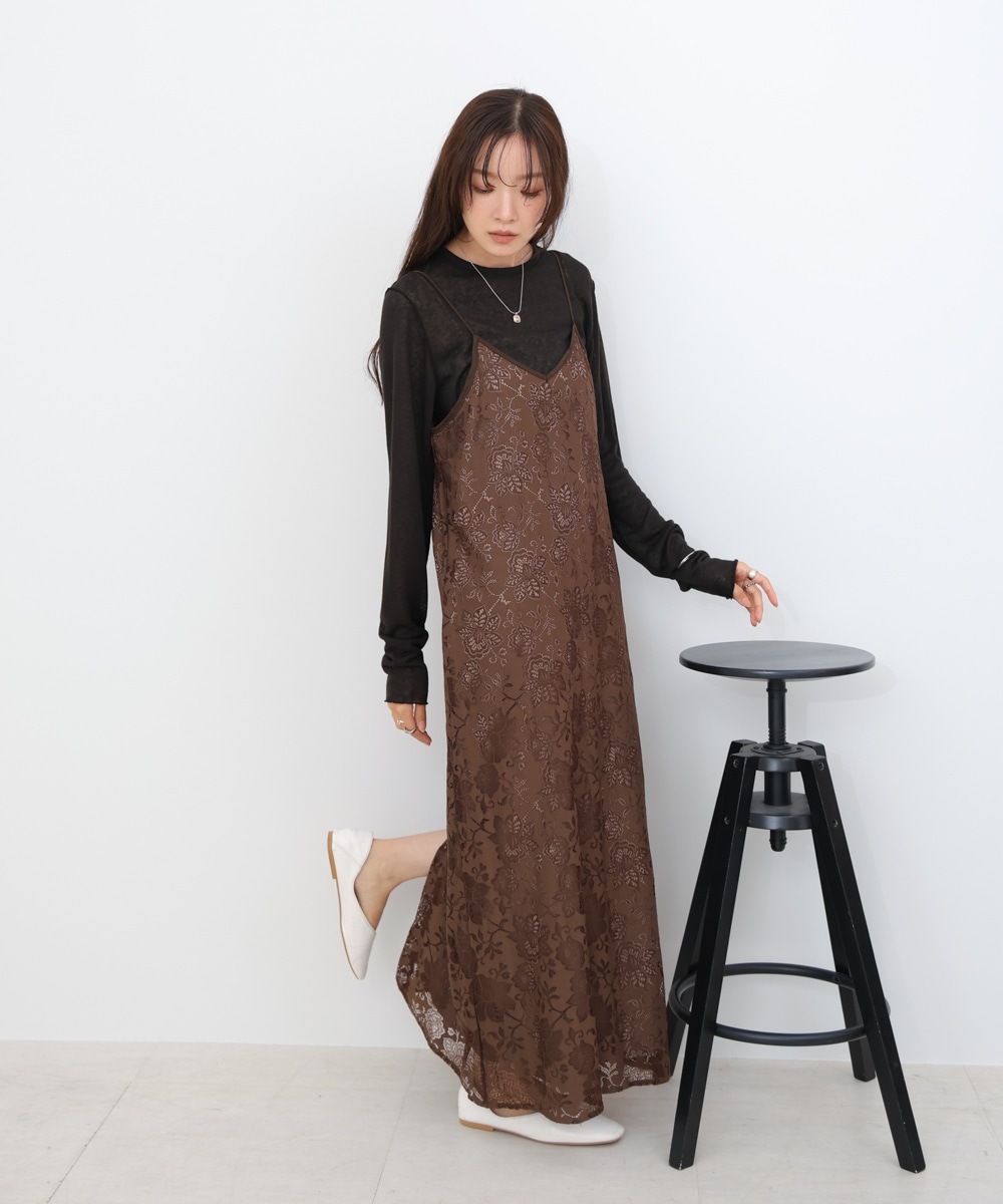 Bab/バブ|フラワーレースIラインキャミワンピース【5530142】【仕入れ