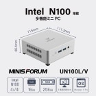 MINISFORUM ミニPC UN100L/V メモリ16GB ストレージ256GB Intel Processor N100搭載 小型デスクトップパソコン UN100L/V-16/256-W11Pro(N100)