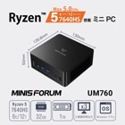 MINISFORUM ミニPC UM760 メモリ32GB ストレージ1TB AMD Ryzen 5 7640HS搭載 高性能 小型デスクトップパソコン UM760-32/1T-W11Pro(7640HS)