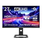 TITAN ARMY 27インチ 4K UHD 170Hz デュアルモードFHD 340Hz HDR1400対応 量子ドット Mini LED ゲーミングモニター P275MV MAX