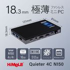 HiMeLE ミニPC Quieter 4C(N150) メモリ16GB ストレージ512GB Intel N150搭載 ファンレス 薄型＆小型デスクトップパソコン Quieter 4C-16/512-W11Pro(N150)