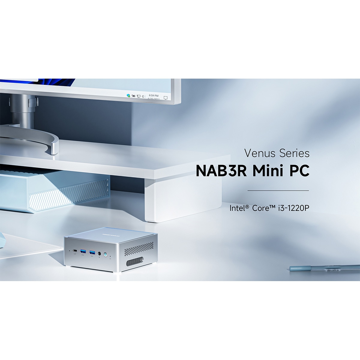 【ご来場者様限定特価】MINISFORUM ミニPC NAB3R メモリ16GB ストレージ512GB Intel Core i3-1220P搭載 小型 デスクトップ パソコン NAB3R-16/512-W11Pro(1220P)