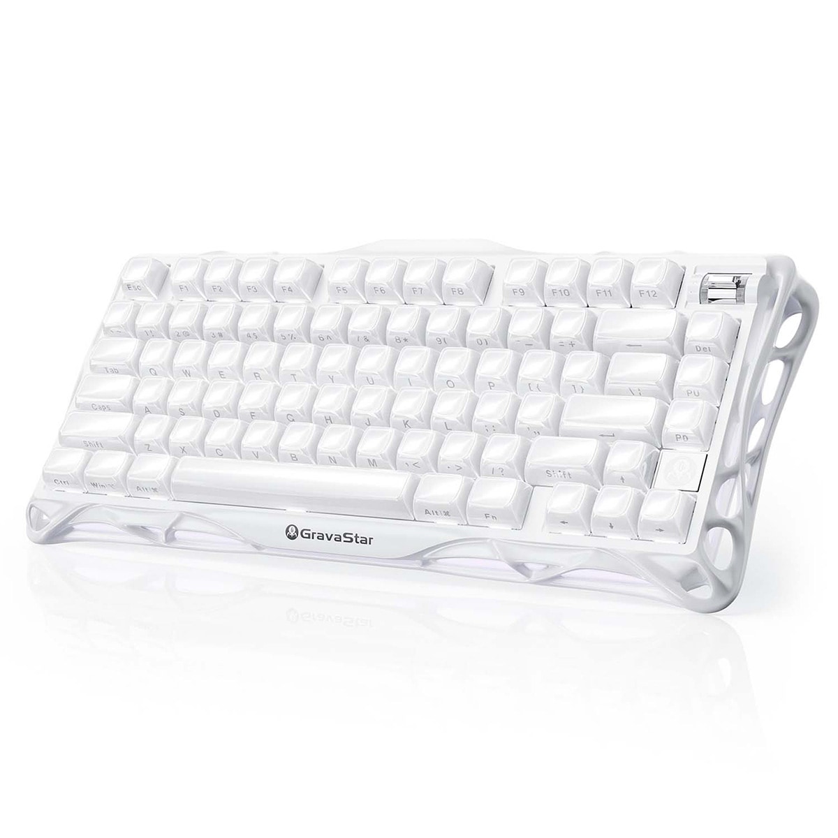 GravaStar ゲーミングキーボード Mercury K1 - オパールホワイト【US配列】GravaStar Mercury K1 75% Wireless Mechanical Gaming Keyboard Opaline White [GS K1_WHT]