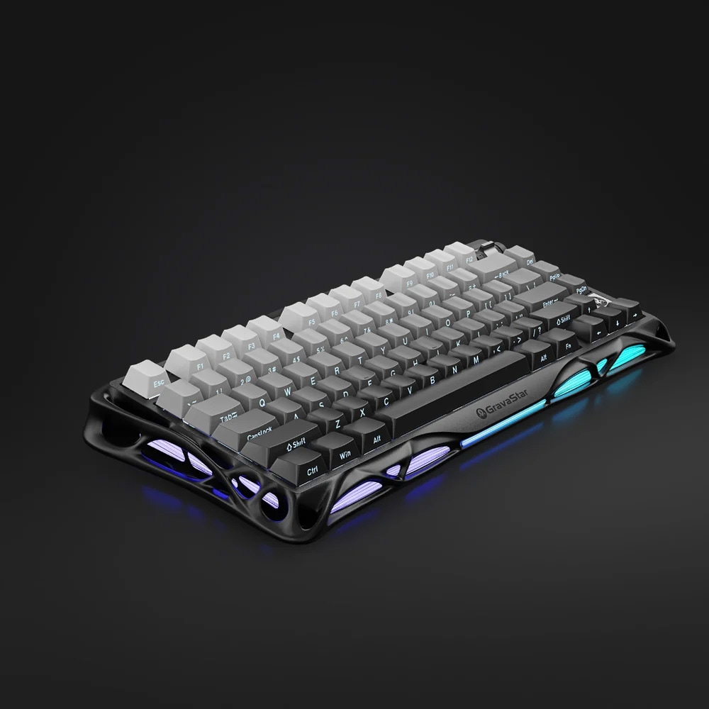GravaStar ゲーミングキーボード Mercury K1 - グラデーションブラック【US配列】GravaStar Mercury K1 75% Wireless Mechanical Gaming Keyboard Gradient Black [GS K1_GBLK]