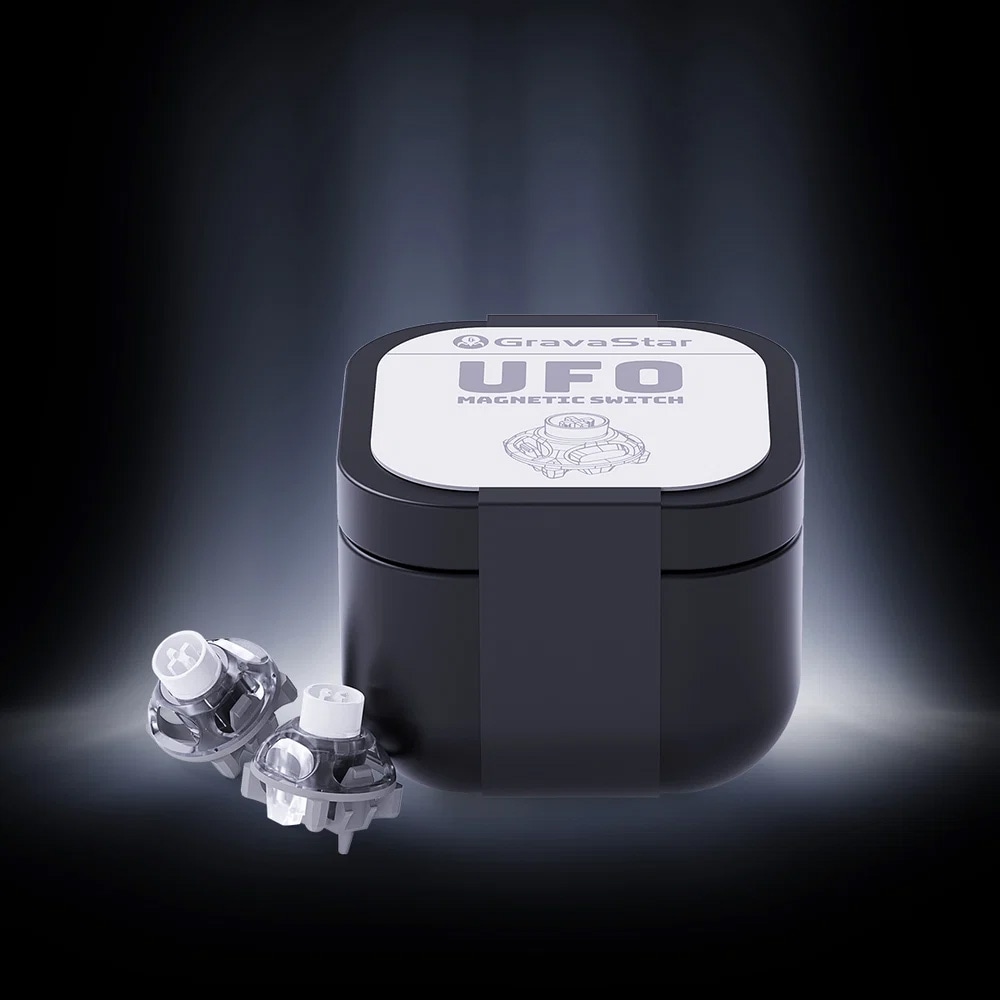 GravaStar ホール効果ゲーミングスイッチ UFO マグネティックスイッチ【シルバー】(10個入り) GravaStar UFO Magnetic Switch - Hall Effect Gaming Switches (10pcs) Silver Haze [GS A7_SW_SL_10]