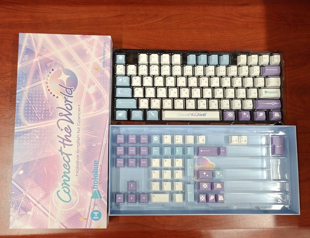 L0529-10 hololive English - Connect the World - Keycap Set & Desk Pad ジャンク