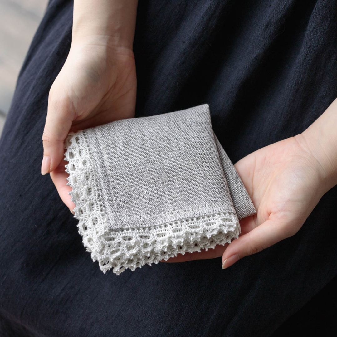 ハンカチ・ナプキン リーナ _ ナチュラル