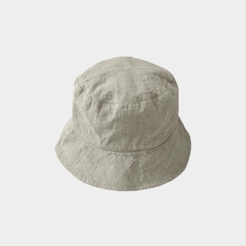 リネンストラップ　ハット Amazon | [polcadot] リネン エジアップハット・ストラップ付き