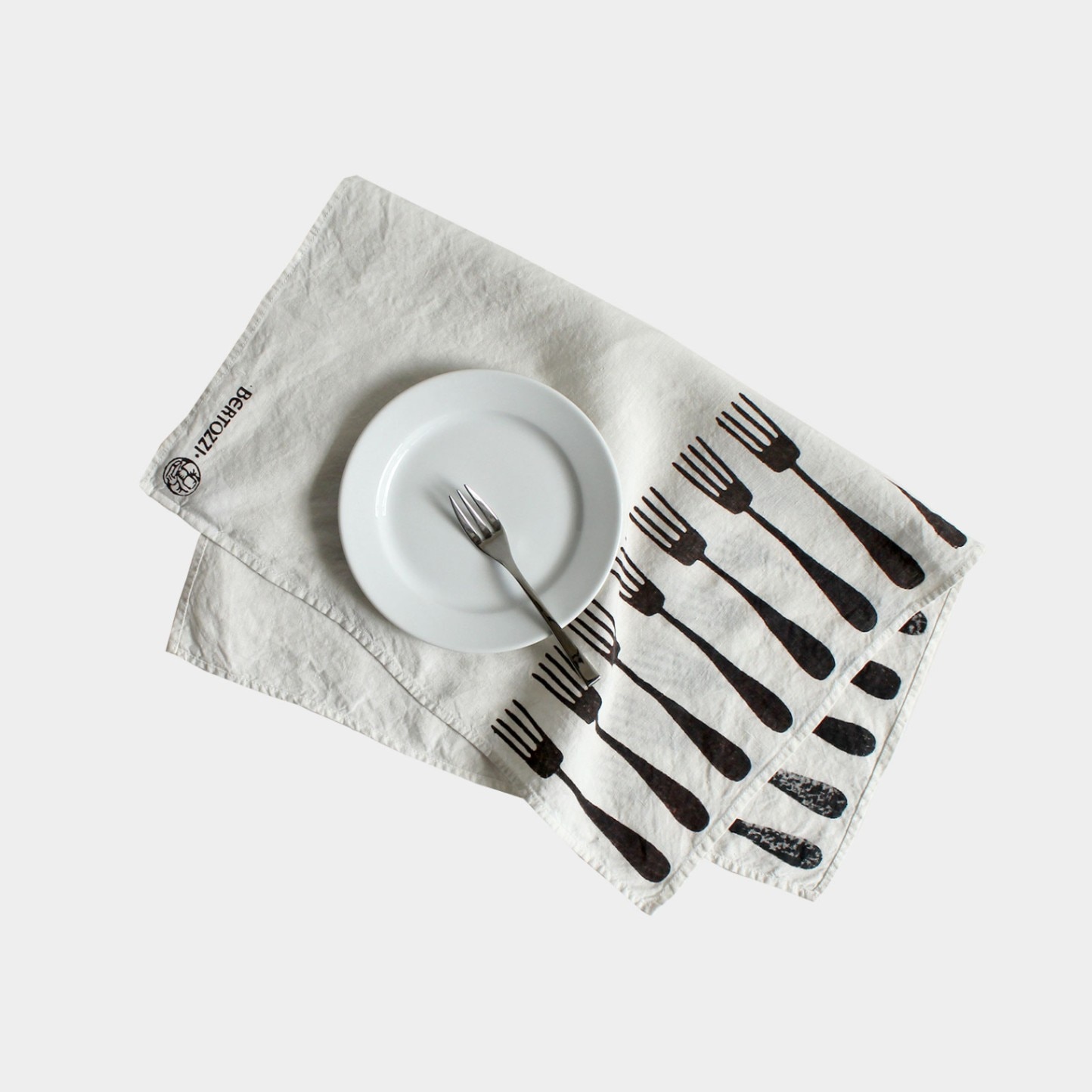 ベルトッツィ キッチンタオル _ フォルケッテ・ネーロ
