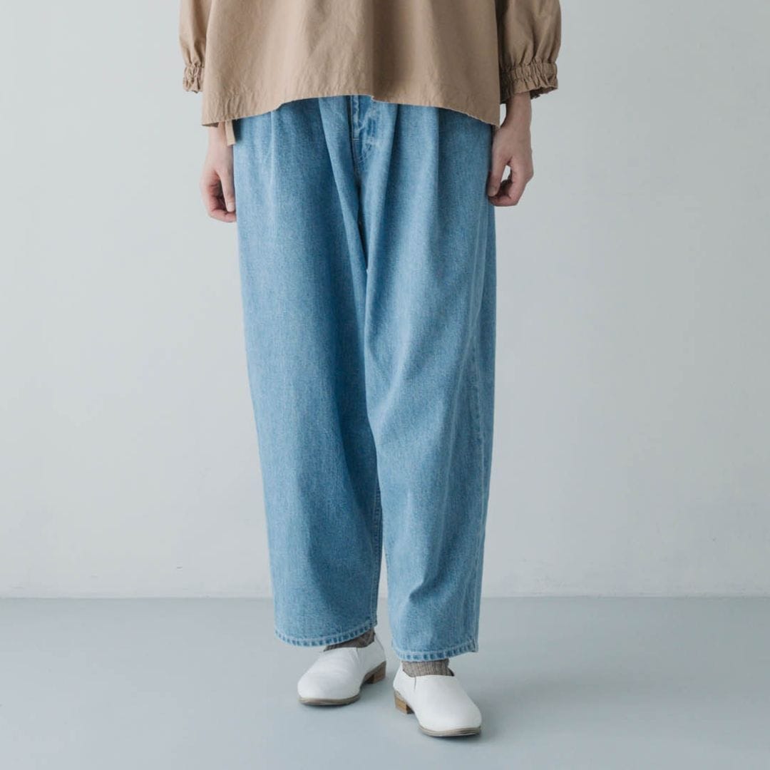 デニム 2タックパンツ _ ライト