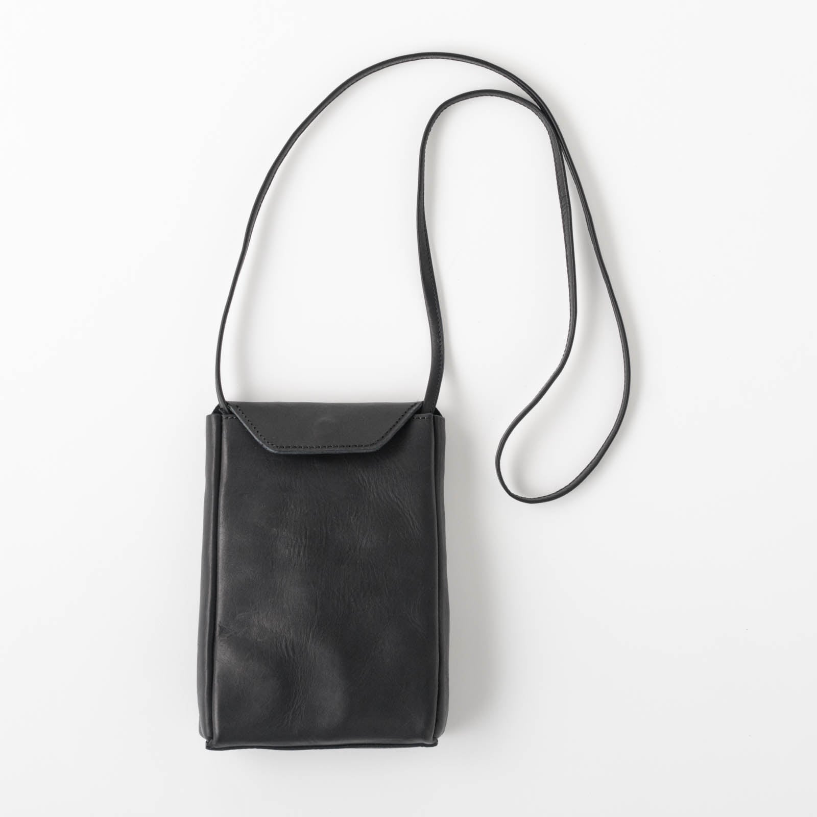 レザーミニショルダー _ ブラック