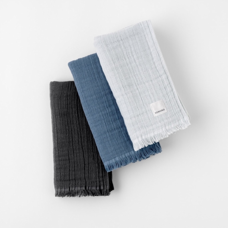 SONORO _ 4重ガーゼ ロングフェイスタオル